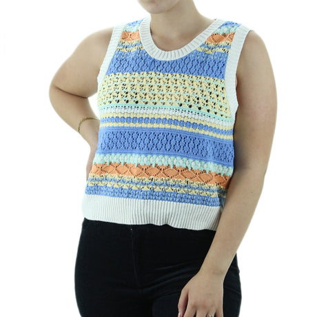 Image for Women's Crochet Sleeveless Top,Multi