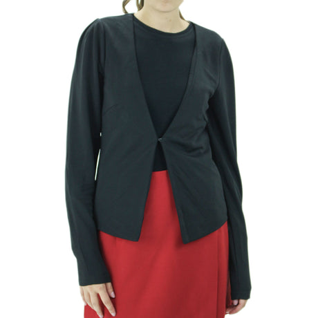 Image for Women's Plain Solid Blazer,Black