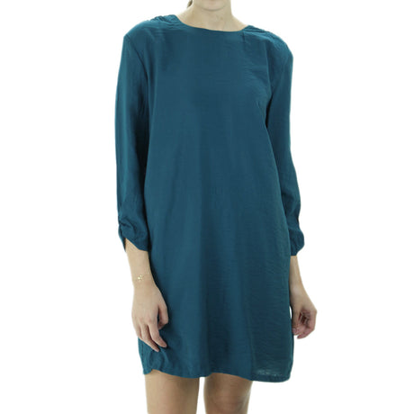 Image for Women's 3/4 Sleeve Plain Mini Dress,Dark Green