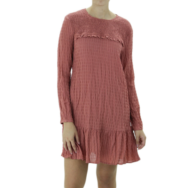 Image for Women's Smocked Mini Dress,Light Brick