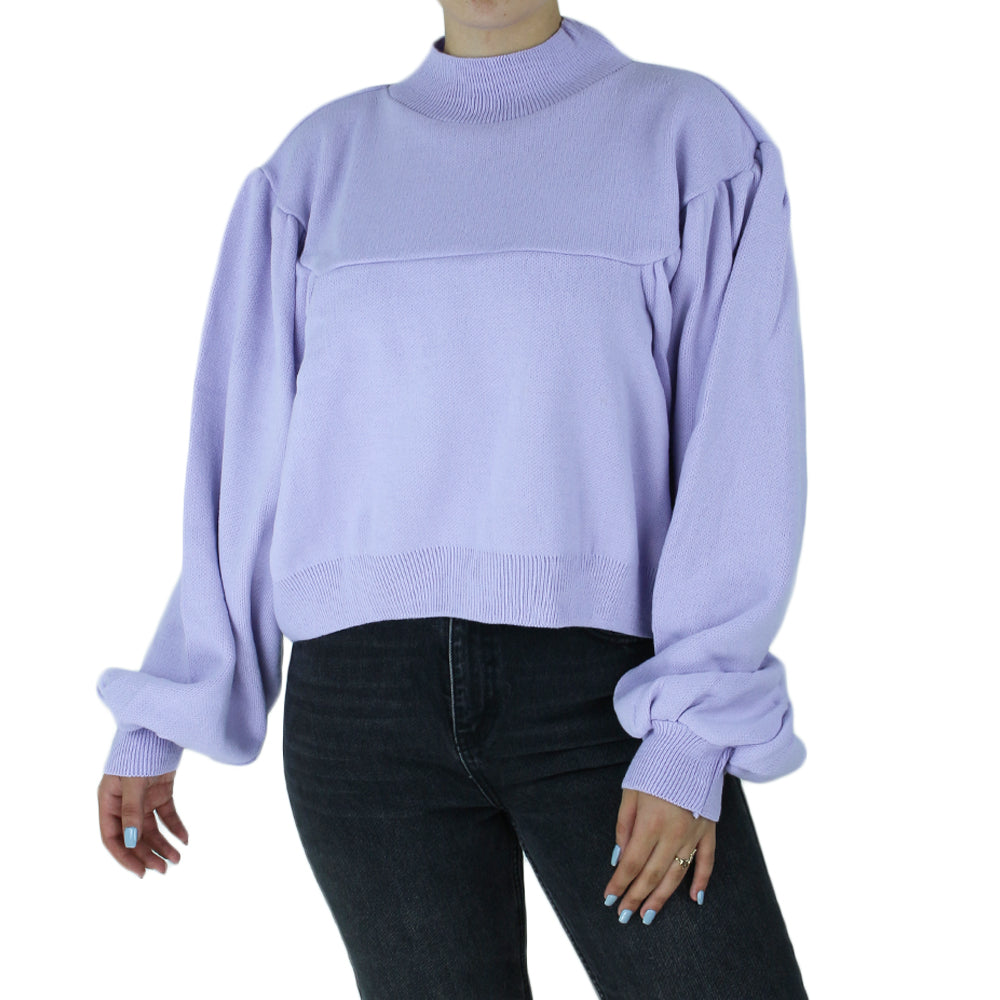 Image for Women's Bell-Sleeve Sweater,Light Purple