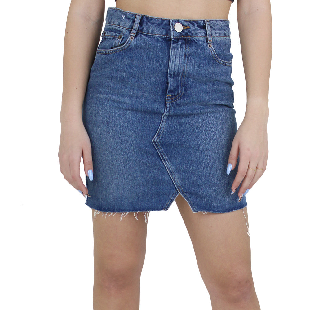 Image for Women's Ripped Denim Skirt,Blue