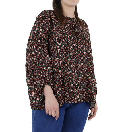 Image for Women's Floral Keyhole Neck Top,Multi