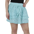 Image for Women's Embroidered Ruffle Skirt,Aqua
