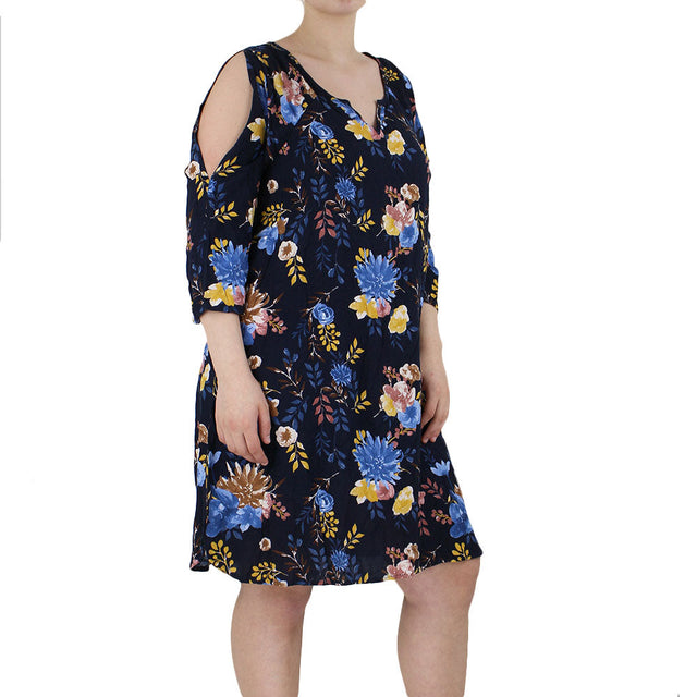 Image for Women's Floral Dress,Navy
