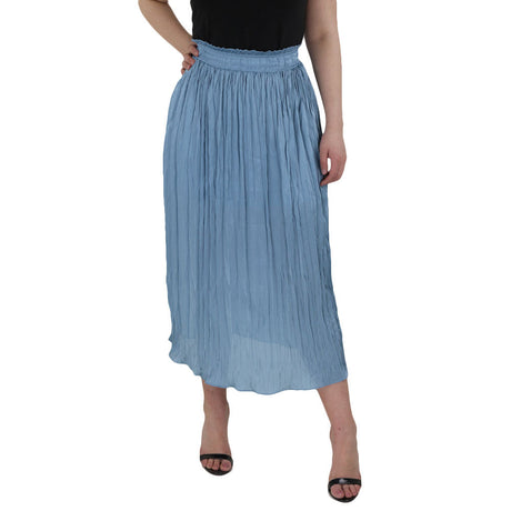 Image for Women's Ribbed Midi Skirt,Petrole