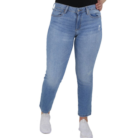 Image for Women's Ripped Denim Pant,Light Blue