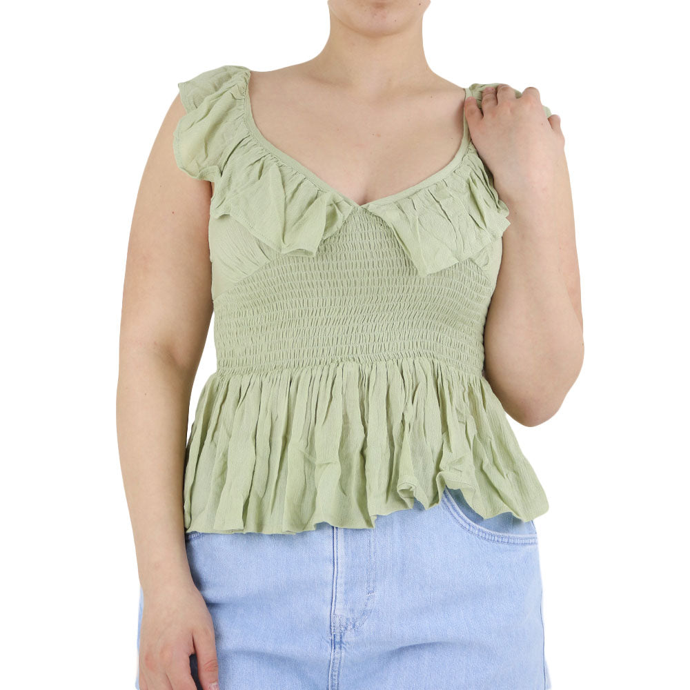 Image for Women's Gathered Waist Top,Pistache