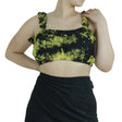 Image for Women's Printed Crop Top,Yellow/Black