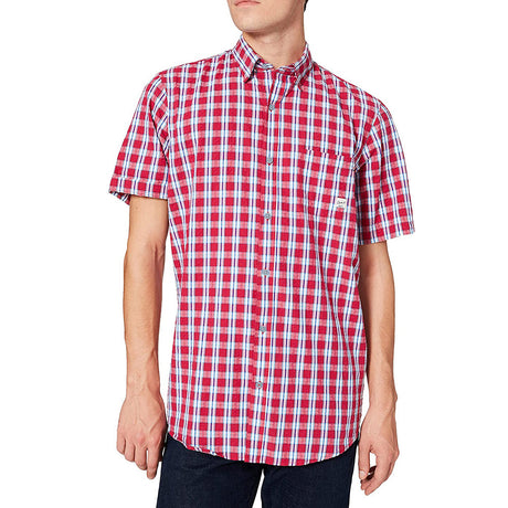 Image for Men's Plaid Casual Shirt,Fuchsia