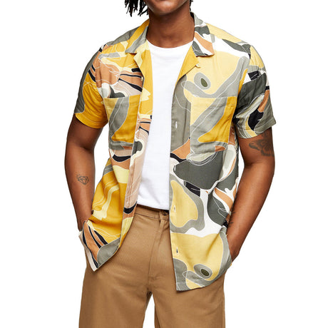 Image for Men's Abstract Print Casual Shirt,Multi