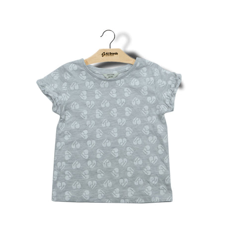 Image for Kid's Girl Printed Cotton Top,Grey