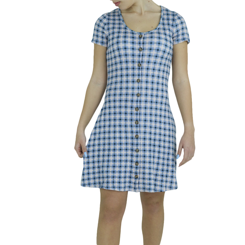 Image for Women's Plaid Casual Short Dress,Multi