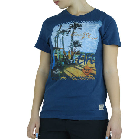 Image for Women's Graphic Print Sport Top,Navy