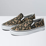 Image for Women's SlipOn Floral Shoes,Black/White