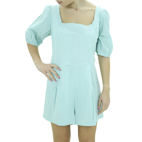Image for Women's Ribbed Casual Jumpsuit,Aqua