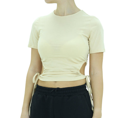 Image for Women's Cropped Out T-shirt,Beige