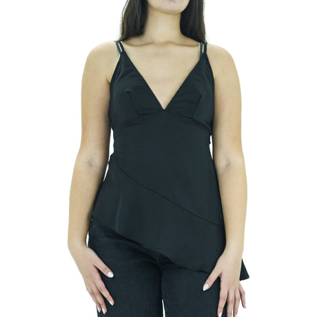 Image for Women's Ruffle Plain Top,Black