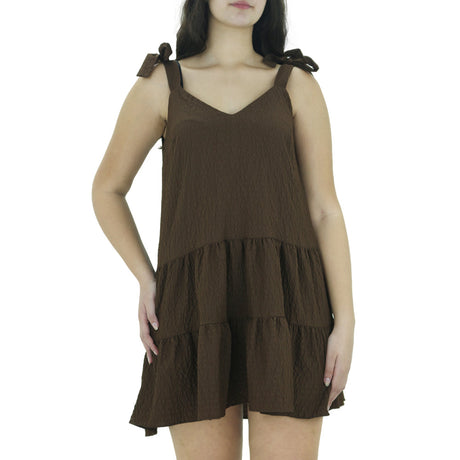 Image for Women's Plain Dress,Brown