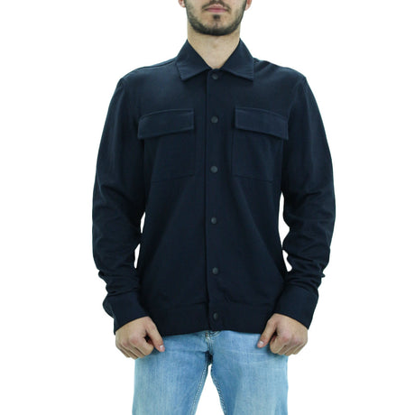 Image for Men's Plain Slim-Fit Jacket,Navy