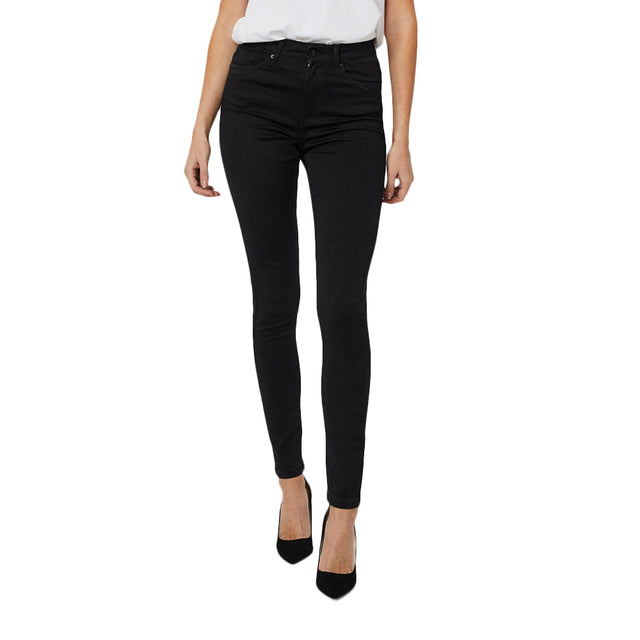 Image for Women's Plain Skinny Jeans,Black