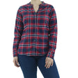 Image for Women's Checked Casual Shirt,Navy/Red