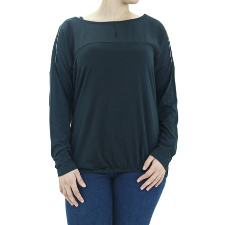 Image for Women's Chiffon Casual Top,Black