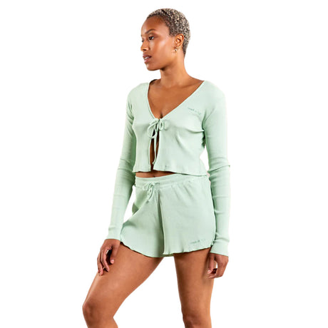 Image for Women's Tie Front Top,Light Green