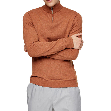 Image for Men's Quarter-Zip Sweater,Brick