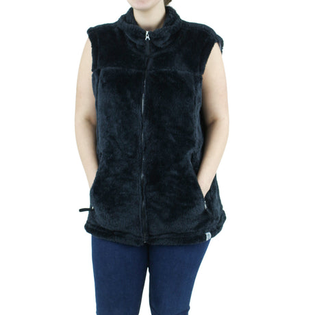 Image for Women's Faux Fur Vest,Black