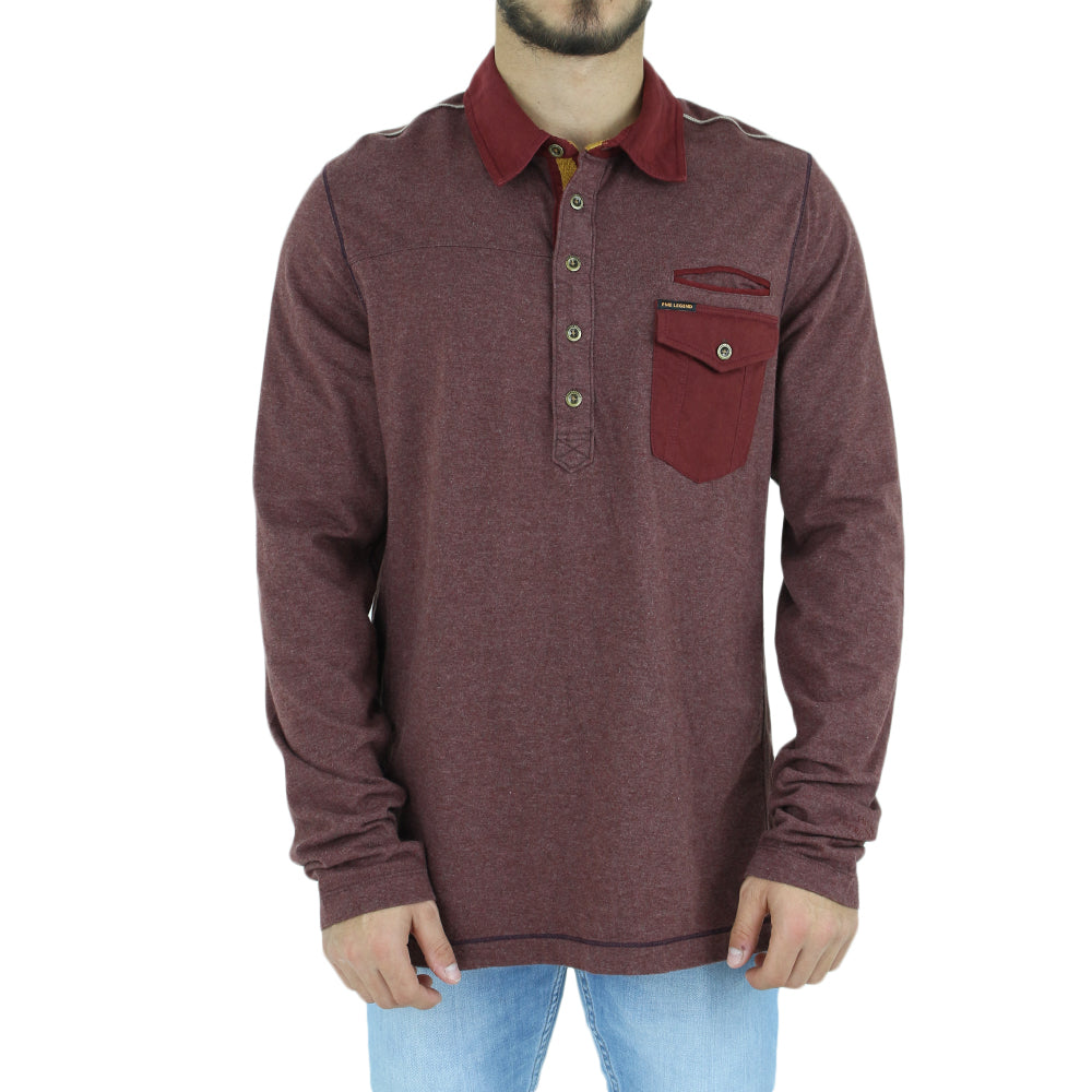 Image for Men's Plain Solid Sweater,Burgundy