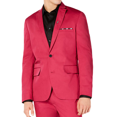 Image for Men's Plain Solid Jacket Suit,Fuchsia