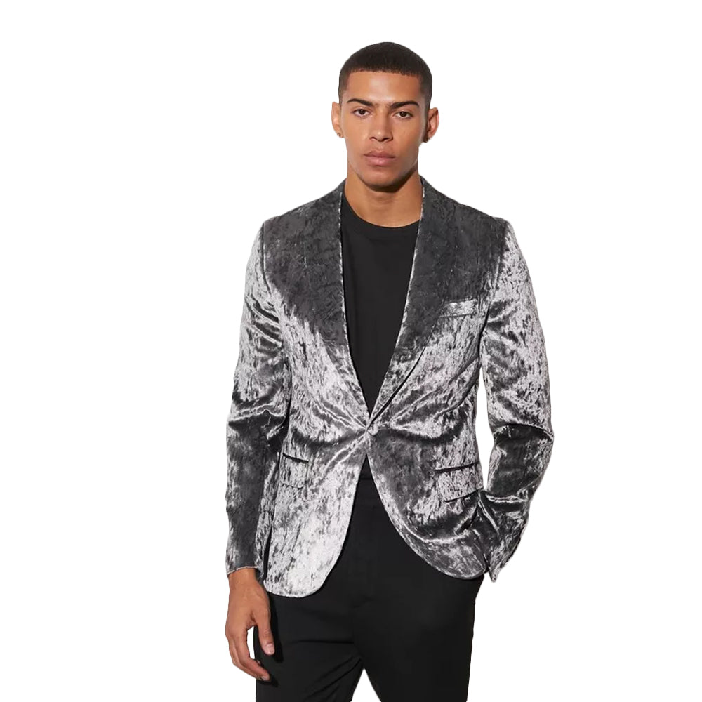 Black and outlet silver mens blazer