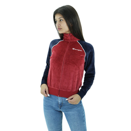 Image for Women's Velvet Sport Jacket,Navy/Red