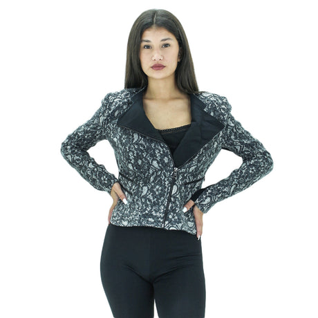 Image for Women's Embroidered Jacket,Grey
