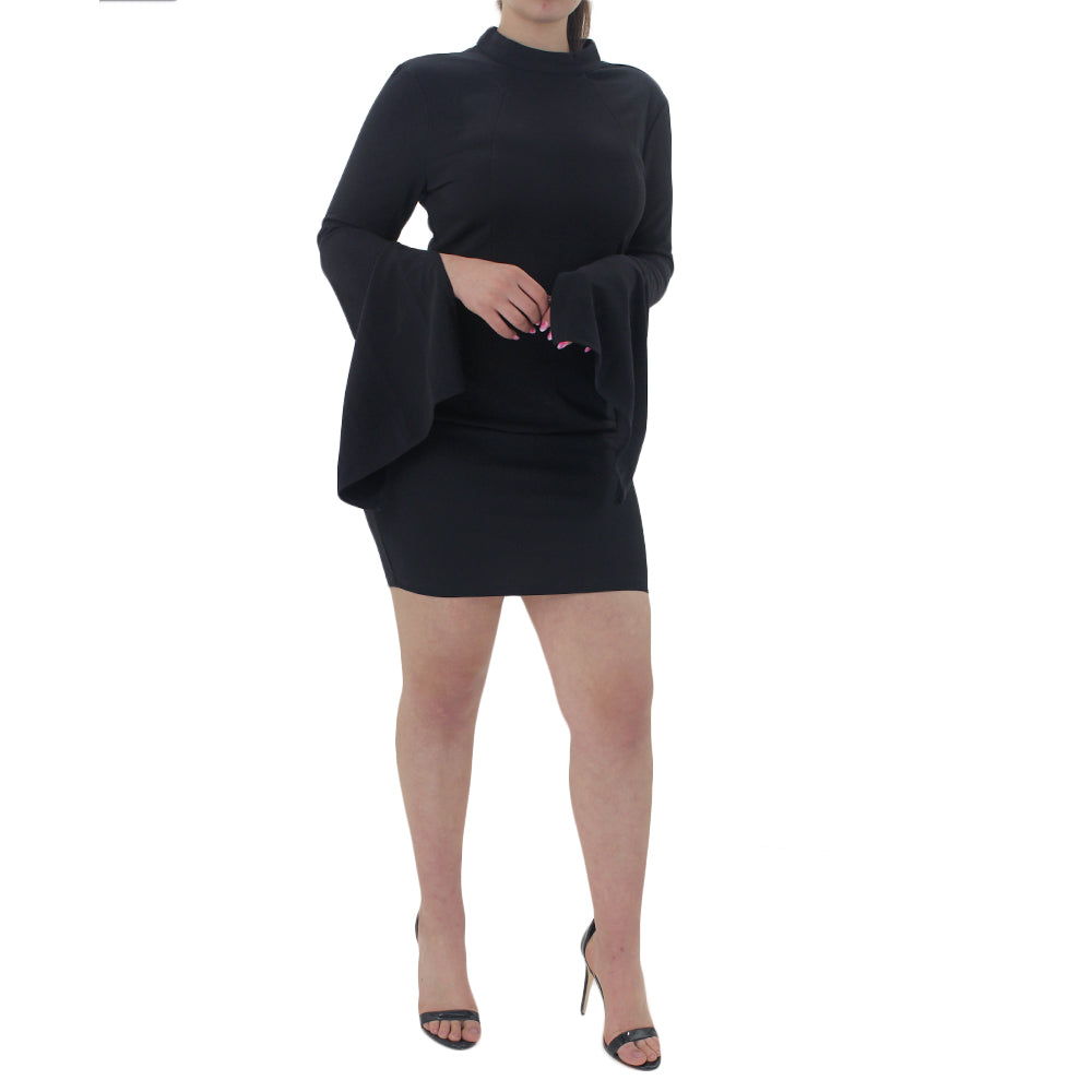 Image for Women's Plain Solid Formal Dress,Black
