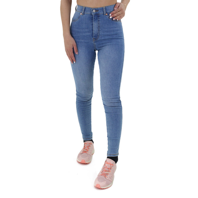 Image for Women's Plain Stretchy Jeans,Light Blue