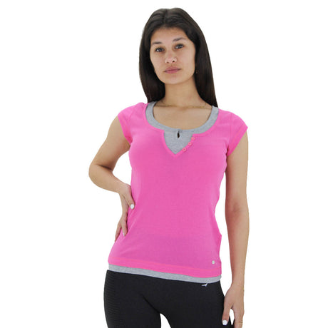 Image for Women's Cotton Sport Top,Grey/Pink