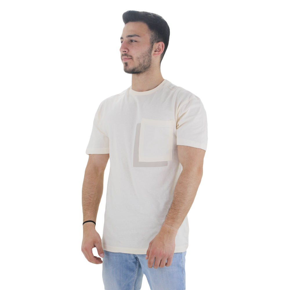 Image for Men's Pocket Side T-Shirt,Beige