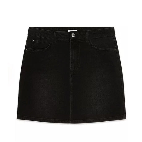 Image for Women's Denim Plain Skirt,Black