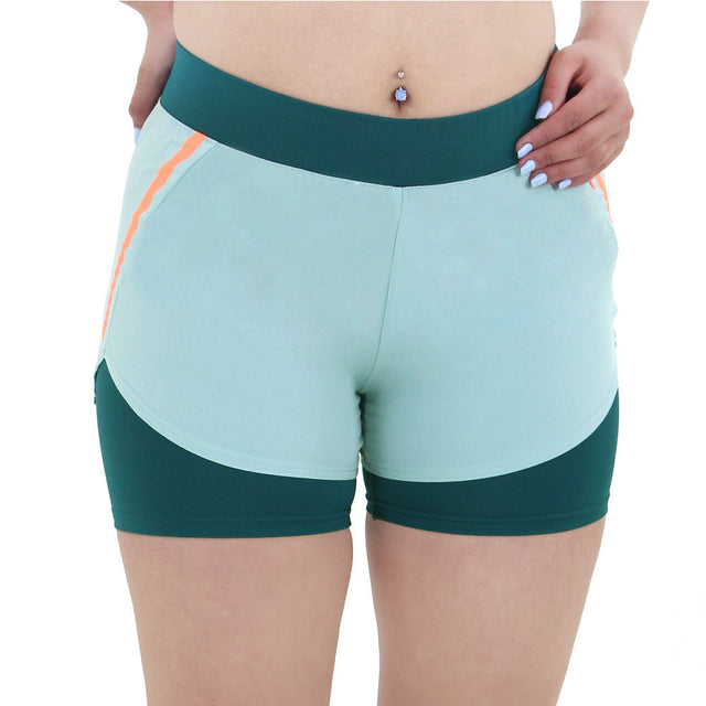 Image for Women's 2 Layers Sport Short,Green