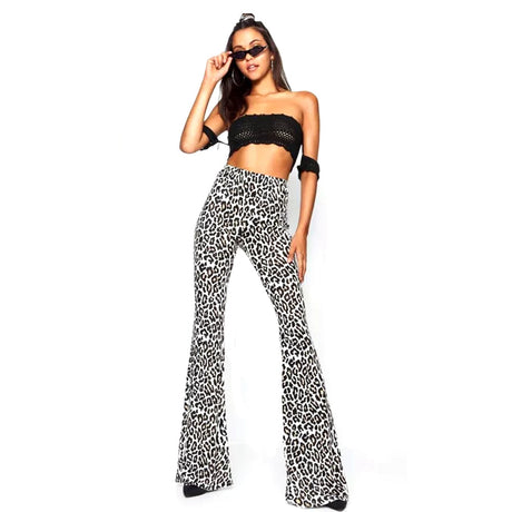 Image for Women's Leopard Print Classic Pant,White