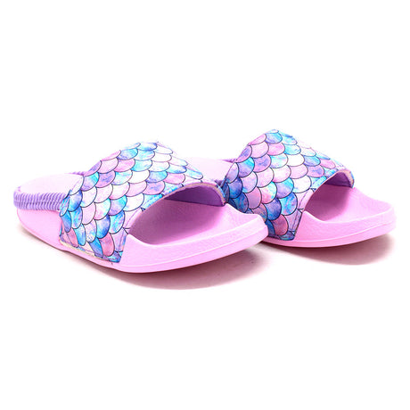 Image for Kid's Girl Graphic Print Beach Pool Slides,Pink