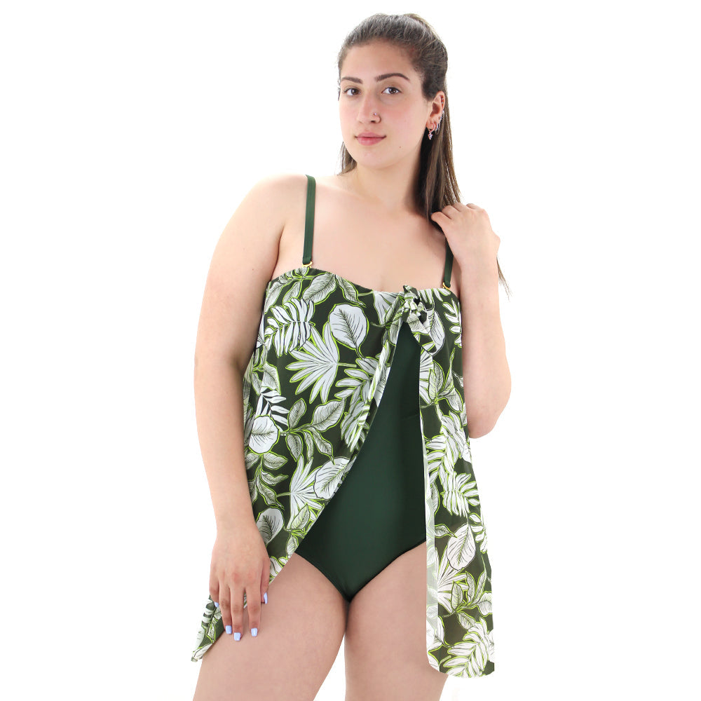 Image for Women's 2 Layers Swimsuit,Olive