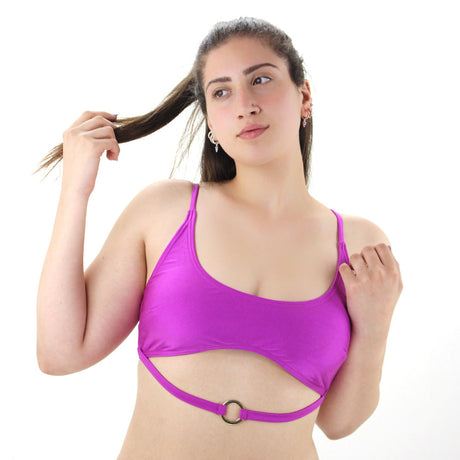 Image for Women's Satin Bikini Top,Purple