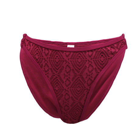 Image for Women's Lace Bikini Bottom,Burgundy