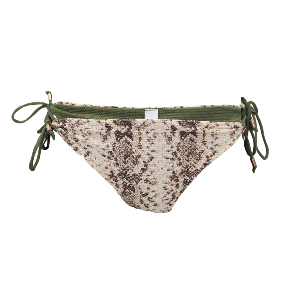 Image for Women's Snake Print Tie Side Bikini Bottom,Multi