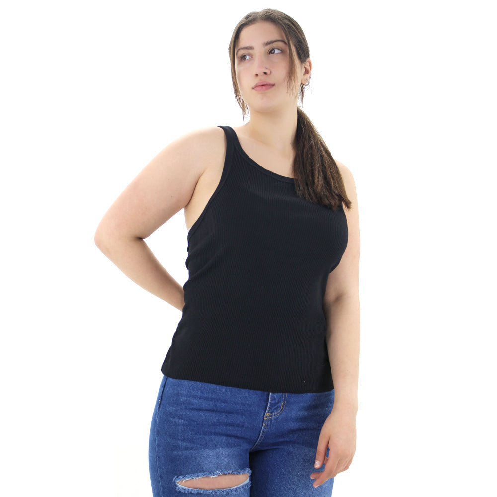 Image for Women's Ribbed Tank Top,Black