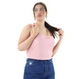 Image for Women's Ribbed Crop Top,Light Pink