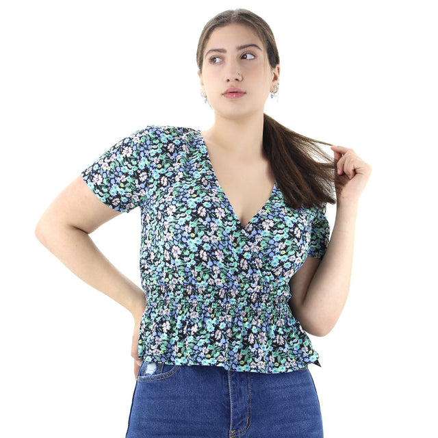 Image for Women's Floral Ruffled Top,Multi